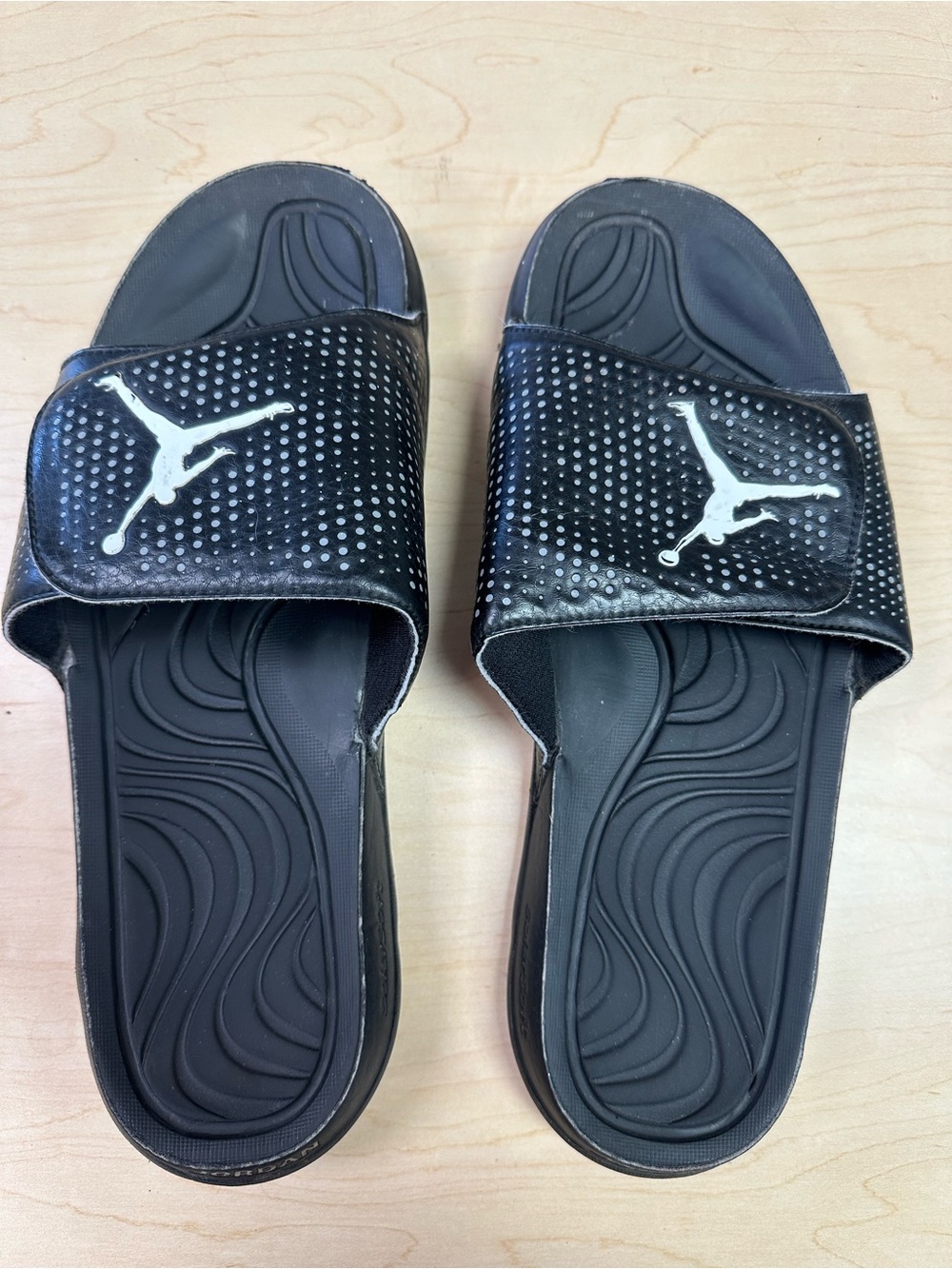 Jordan Black Slides with White Jumpman